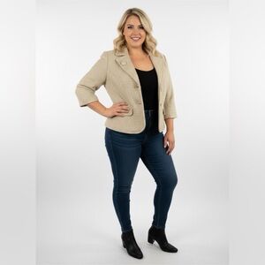 Willi Smith Metallic Beige Blazer